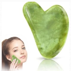 GUA Sha Jade Facial Tool - Jade Stone Guasha Board for Face Body Sculpting